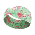 Bohemian mint green floral headband with a stylish knot for beach and yoga wear - 3# Mint Green Floral