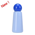 Bouteille isotherme minimaliste bleu clair en acier inoxydable 304 avec bouchon rond bleu - Bleu Royal & Bleu Ciel