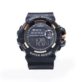Black and gold digital sports watch with stopwatch and alarm for students - Default Bagged / Black Orange