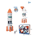 DIY Space Rocket Toy Set with Astronaut, Lights and Sounds for Kids Exploration - 561 Three-stage Rocket With 3 Astronauts