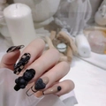 Handgemaakte kunstnagels set met schaakbordpatroon, 3D-beren en hartvormige details - S (Inclusief 5-delige gereedschapsset)