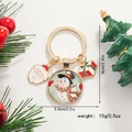 Détail du porte-clés de Noël avec charms Père Noël, bonhomme de neige et coffret cadeau - Bonhomme de Neige de Noël Airdrop