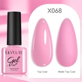 LILY'CUTE pink gel polish X068 showing glossy and matte finishes in a 7ml bottle - Pink (68)