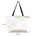 Vue détaillée du grand sac cabas en toile avec dimensions 42cm largeur et 30cm hauteur - Conception Personnalisée (TTB05)