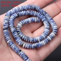 Natural blue spotted 6x2mm disc beads for DIY jewelry making 80 pieces set - 6x2mm Abacus Beads (80pcs)