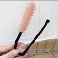 Creatore di chignon in cristallo rosa con telaio intrecciato nero e lunghezza di 31cm per capelli - N. 7 Rosa Cristallo di Fata