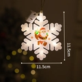 LED Christmas snowflake pendant with Santa pattern and warm glowing honeycomb texture - Christmas Snow