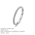 Minimalist 2mm silver stainless steel ring with frosted finish texture for women - US5 / 2MM Stainless Steel Frosted Ring / Silver