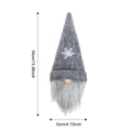 Handmade Christmas gnome wine bottle cover with grey snowflake hat, height 34cm - Plush Snowflake Cover-Grey