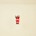 Christmas Santa Claus climbing a three-step wooden ladder hanging holiday decoration - 25CM Climbing Ladder Santa (Single)