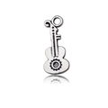 Retro antique silver guitar pendant accessory for DIY necklaces and bracelets - 15560-9x21mm Guitar