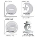 Set di stampi in silicone per candelabri a luna e stella con misure dettagliate - Set di Stampi Stella e Luna