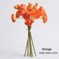 Artificial orange ranunculus bridal flower bouquet for wedding decor, height 26cm - Height approx 26cm / Orange