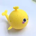 Cute yellow whale silicone tea infuser and bath toy with fine drainage holes - Yellow Bath Whale
