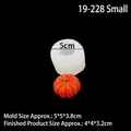 Molde de silicona de calabaza 3D para chocolate y fondant de Halloween deco - 2#--Transparente 19-228 Pequeño (Molde de calabaza 3D)