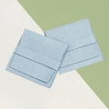 Light blue and lilac purple soft velvet jewelry pouches with snap button closures - Envelope Style / 8*8cm / Light Blue