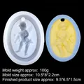 Stampo in silicone con rilievo angelo, dimensioni 10,5x8x2,2cm per torte fondente e resina - Stile 2 (Angelo in Piedi) / Trasparente