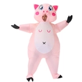 Pink inflatable pig costume for adults made of waterproof nylon for Halloween party - Pink Pig / One Size