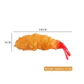 Realistic fried tempura shrimp model 10cm x 3cm food prop weighing approx 31.3g - Large Tempura Shrimp - No Buckle Model