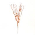 Sparkling orange artificial berry stems with glitter finish for Christmas tree decoration - Orange Curled Branch with Berry
