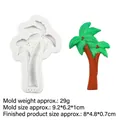 Palm tree silicone mold D096 for fondant and clay, size 9.2x6.2x1cm for cake decor - 4# Palm Tree / Gray