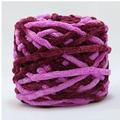 Ovillo de lana de chenilla gruesa rosa y rojo oscuro para tejido a mano y punto DIY - Rojo Vino Púrpura (25)