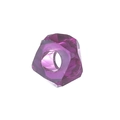 Purple faceted resin crystal bead with large hole for European charm bracelets - Style 20 (Purple)