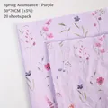 Purple tissue paper with floral herb patterns for bouquet and gift wrapping 20 sheets - Vibrant Spring [Purple]