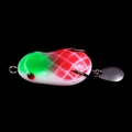 Detailed view of green bionic frog lure with sharp hooks and metal spinner blades - New Green Red (4.2cm-8g)