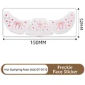 Waterproof rose gold metallic freckle face stickers with heart and star patterns - Rose Gold Stamping Freckle Face Patch(QT-0110)