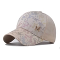 Cappellino trucker traspirante color crema con motivi colorati e logo M dorato frontale - Regolabile / Logo M Colorato Beige