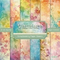 6x6 inch Verdure collection floral scrapbook paper set with 12 watercolor patterns - R2316b 24 Sheets