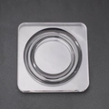 Square clear acrylic display base with circular groove for jewelry bead arrangement - Acrylic / Acrylic Small Square (95x95x13mm)