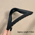 Large matte black triangle claw clip with hollow design for thick hair 11.5cm - Matte Triangle Black-11.5cm