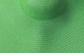 Extra large 25cm brim emerald green straw hat with dense spiral woven texture - 25cm Brim / Green