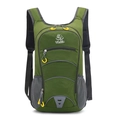 Grass green lightweight outdoor sports backpack with tear-resistant nylon and yellow zippers - 20-35L / Dark Green