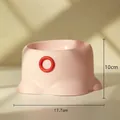 Bol rose pour chat avec pieds d'éléphant, stable et anti-renversement, 17,7 cm large - Style Poulpe / Rose Pêche