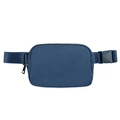 Waterproof navy blue nylon sports waist bag with adjustable strap and plastic buckle - 20.5*14*5cm / Light Blue
