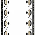 Graduation party tablecloth with black and gold cap pattern - Graduation Theme Tablecloth / 130*220cm