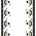 Mantel de fiesta de graduación con patrón de gorros negro y dorado - Mantel de Tema de Graduación / 130*220cm