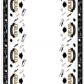 Tafelkleed voor afstudeerfeest met zwart en goud kapjespatroon - 130*220cm tafelkleed
