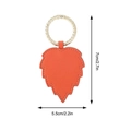 Orange leaf-shaped leather magnetic hat clip with golden ring for outdoor travel bags - Leaf Style / Orange
