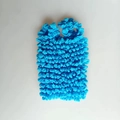 Elastic blue bubble bag with pleated texture and magic stretch design for women - Sky Blue