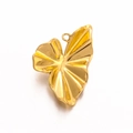 Pendentif tournesol vintage en acier inoxydable doré avec texture et finition brillante - Or Feuille