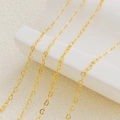 Gedetailleerde 14K goud gevulde hartjesketting voor DIY-sieraden en kettingen - 18K Goud (1m)