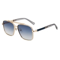 Men's pilot sunglasses with gold metal frame and blue gradient lenses for outdoors - Gold Frame Gradient Blue (C5)