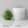 DIY Christmas tree forest relief silicone candle mold with dimensions and weight info - Christmas Ball H-1033