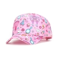 Casquette de baseball rose pour filles avec motifs de princesse et imprimés château - Éléments Princesse Rose