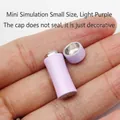 Miniature light purple dollhouse thermos flask model accessory held in hand - Small / Purple