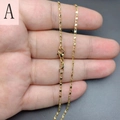 Detail van 18K vergulde 925 zilveren kabelketting met S925-keurmerk en karabijnsluiting - Bamboe schakelketting